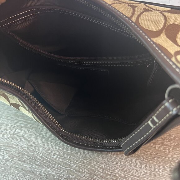 Coach 6363 Soho Hampton Signature Buckle Flap Baguette Shoulder Bag Brown - Picture 7 of 7